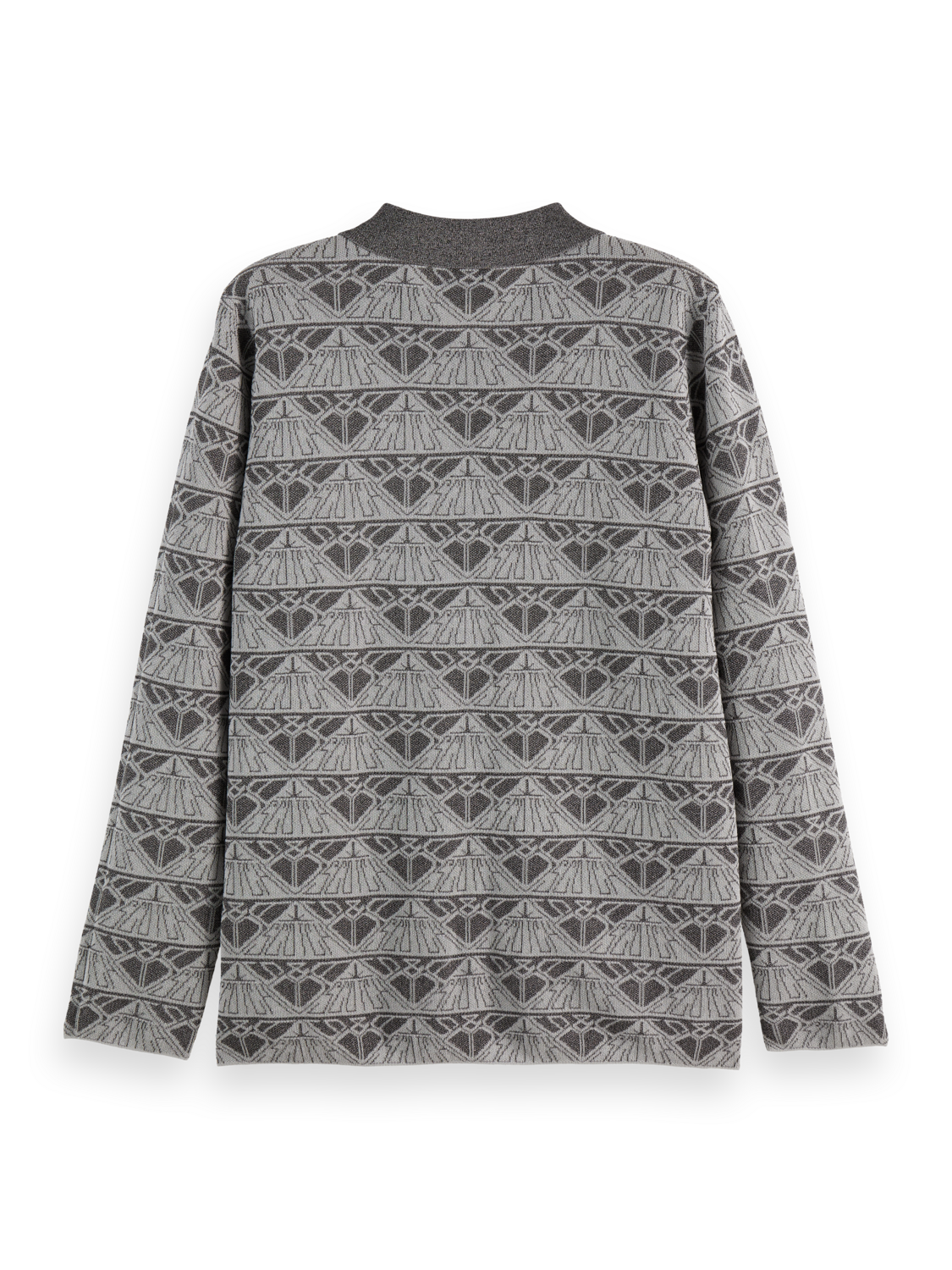 Jacquard knitted jacket