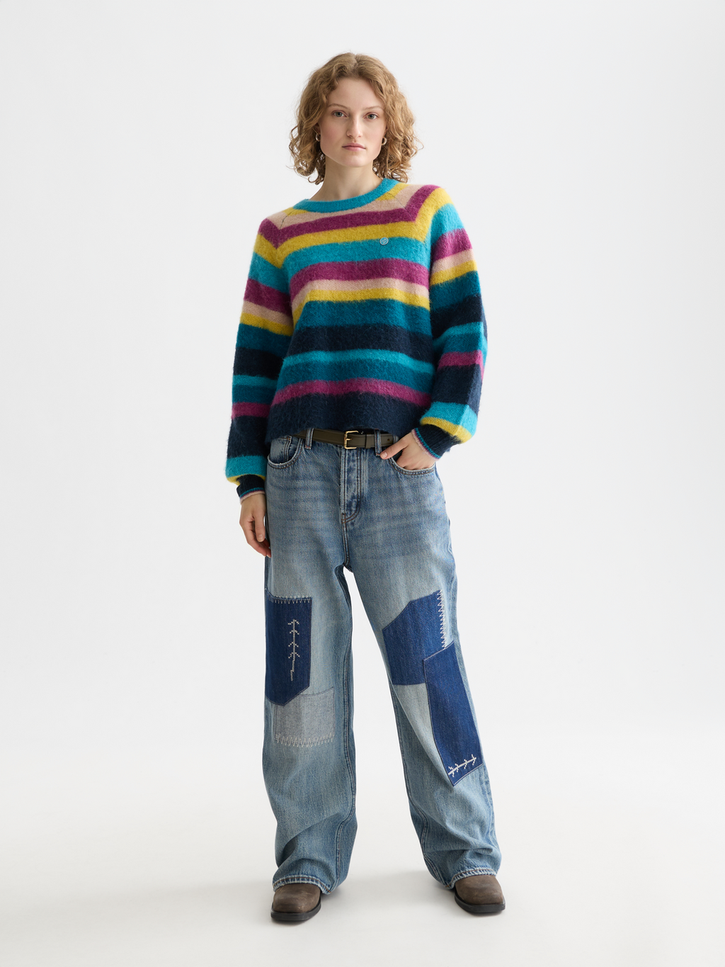 Striped oversized pullover