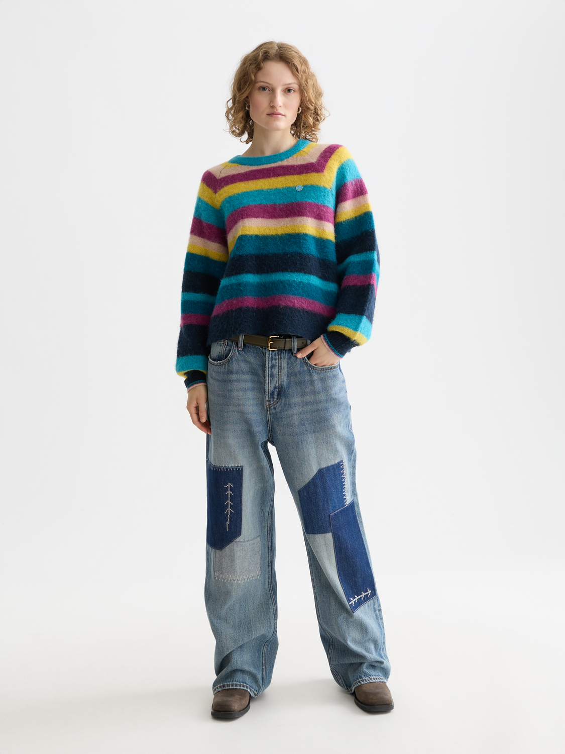 Striped oversized pullover