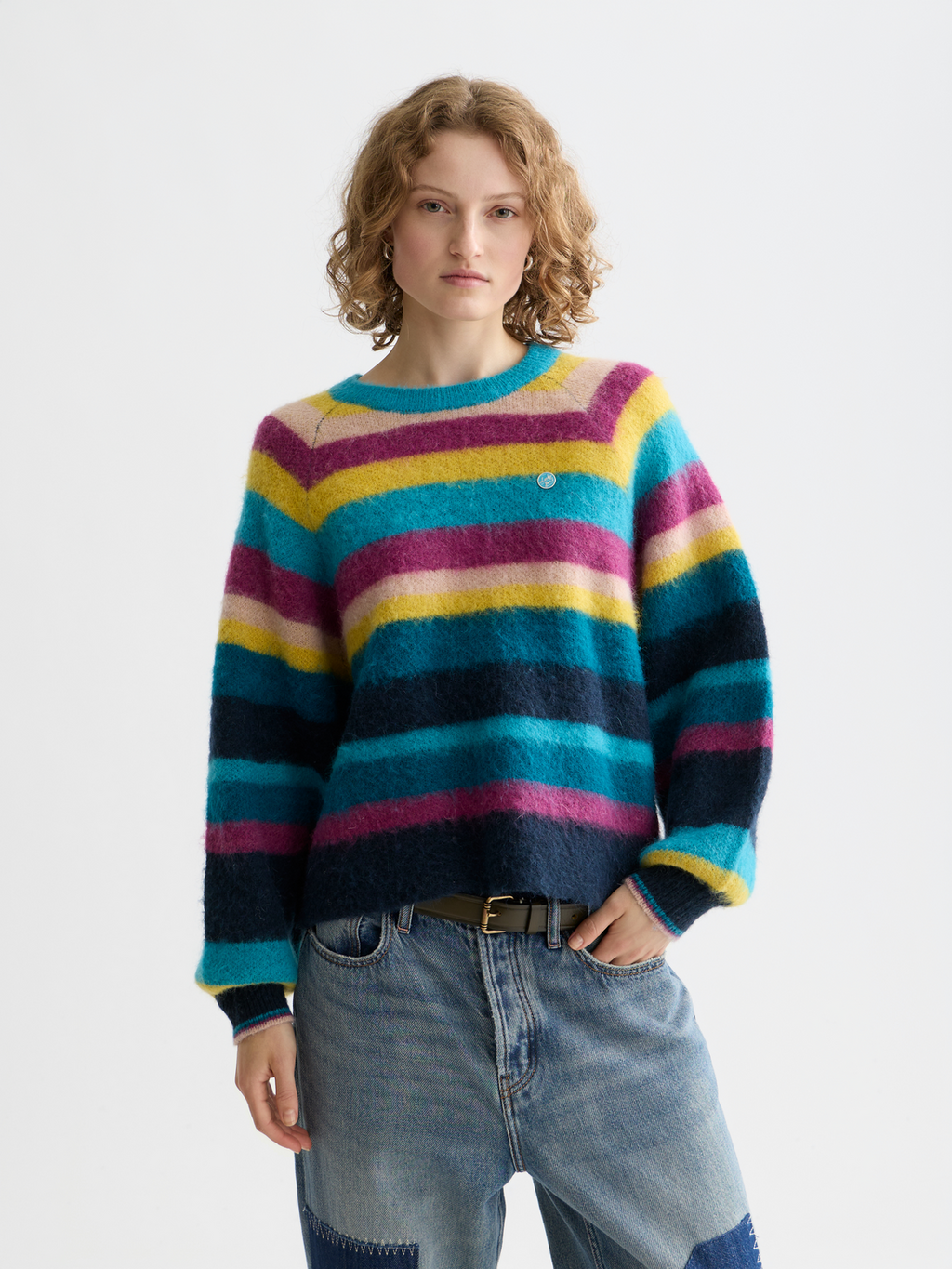 Striped oversized pullover