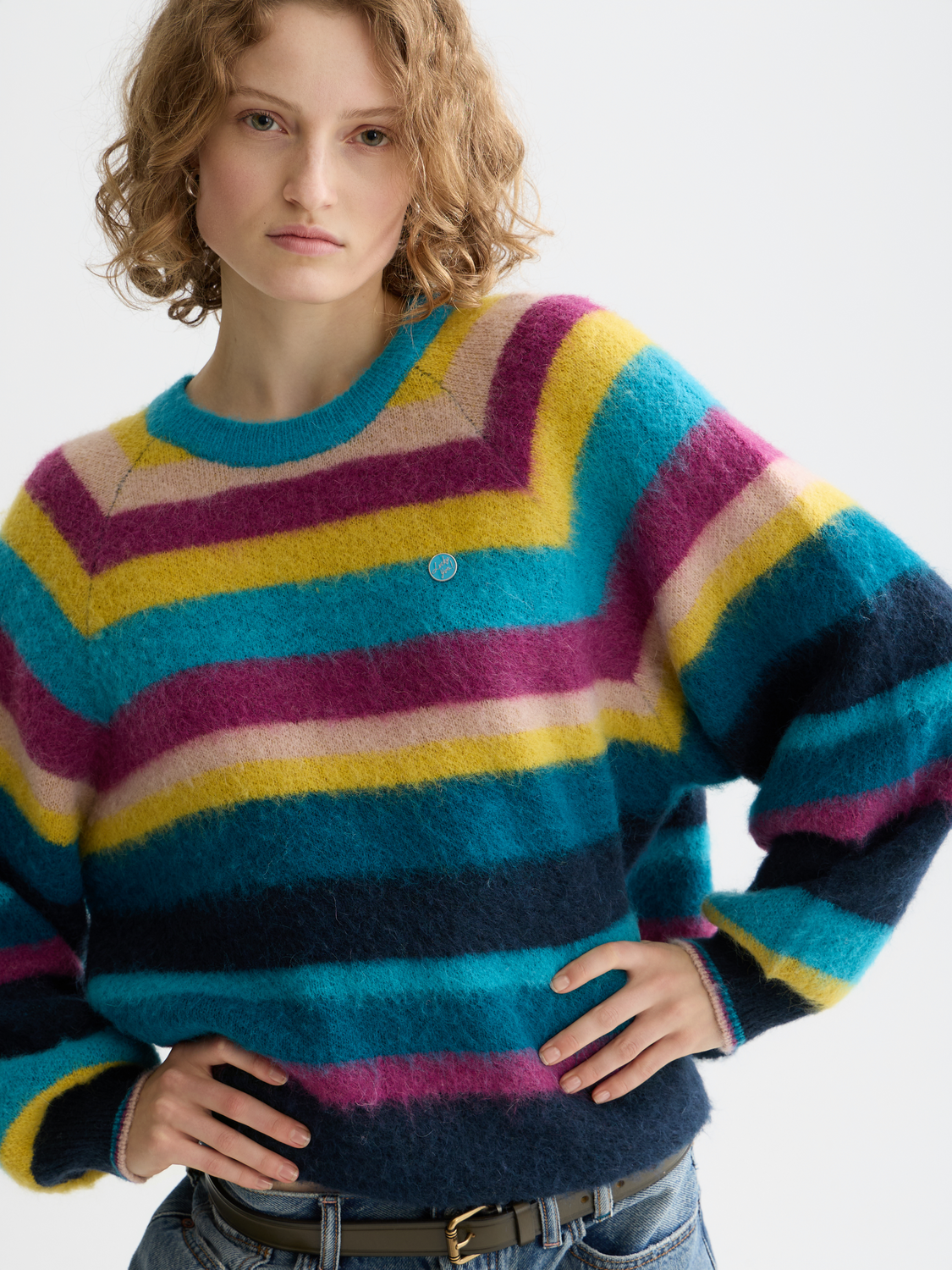 Striped oversized pullover