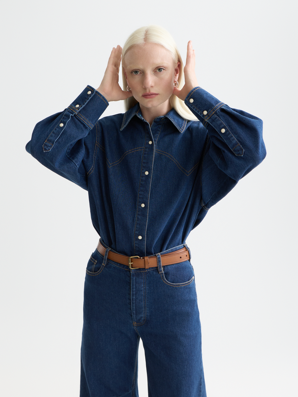 Western denim shirt