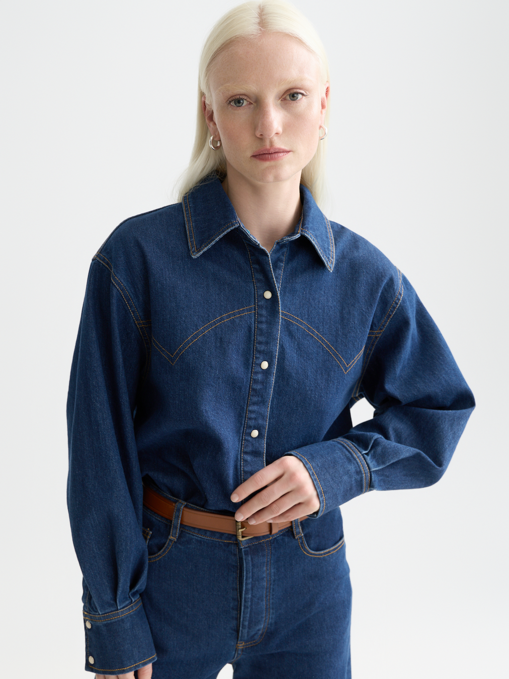 Western denim shirt