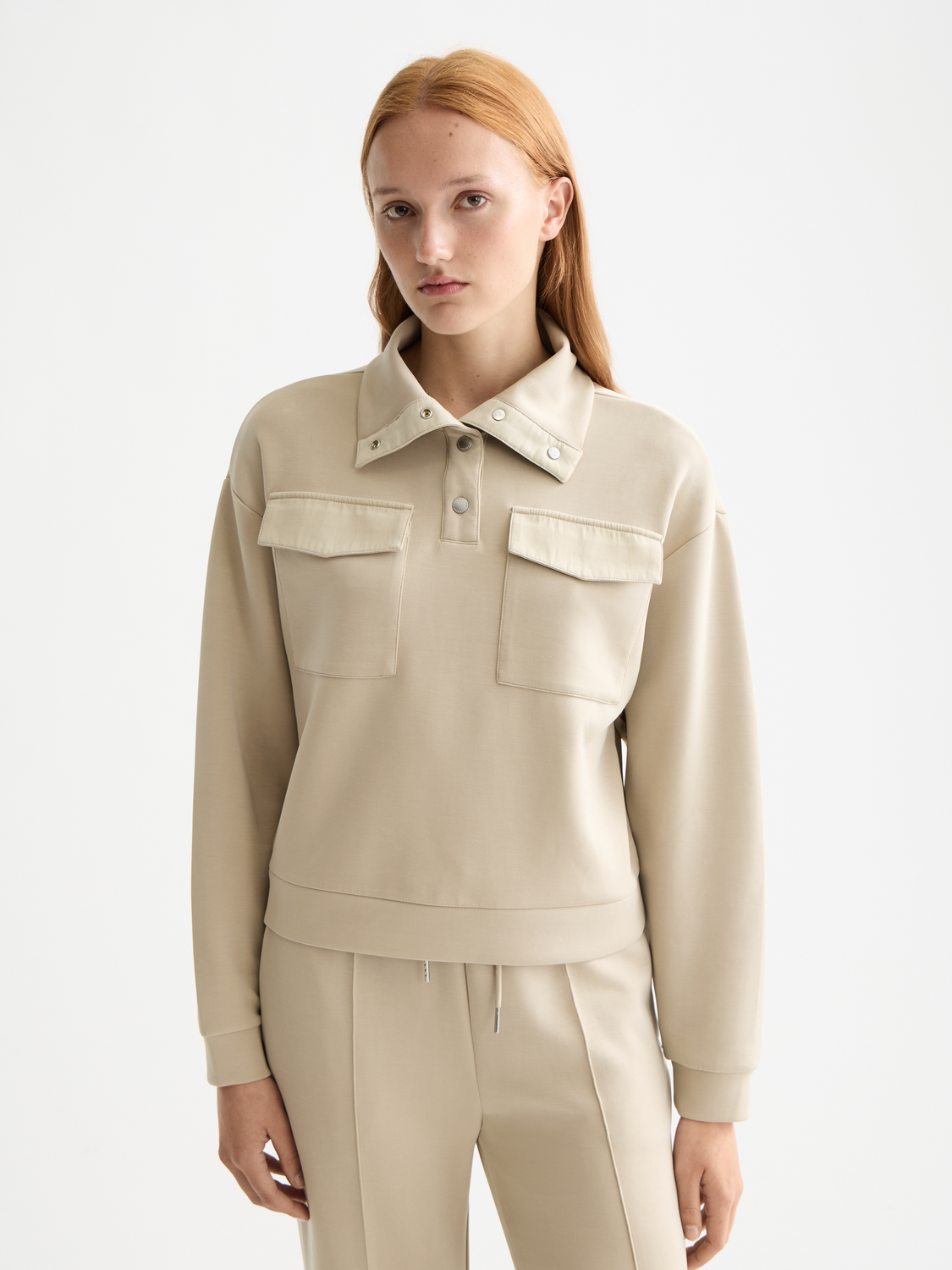 Tencel utility sweatshirt