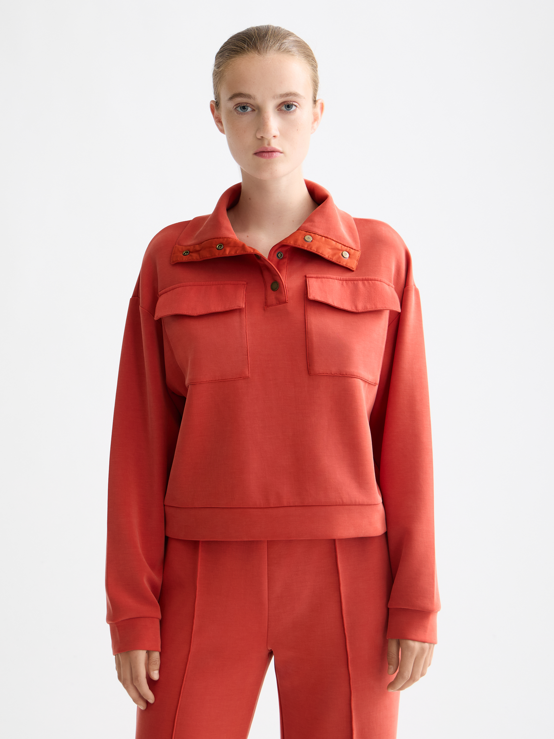 Tencel utility sweatshirt