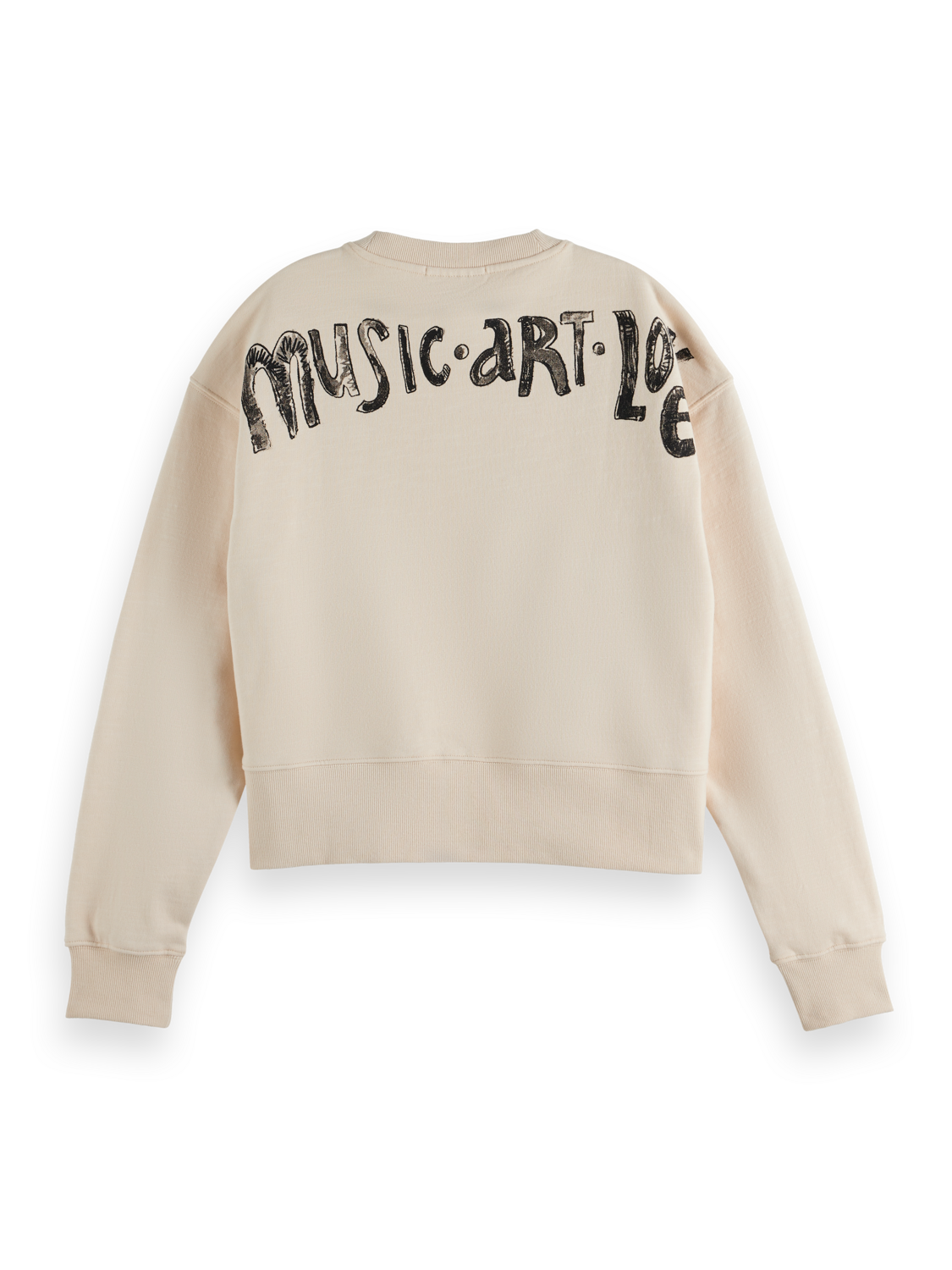 Washed artwork loose sweater