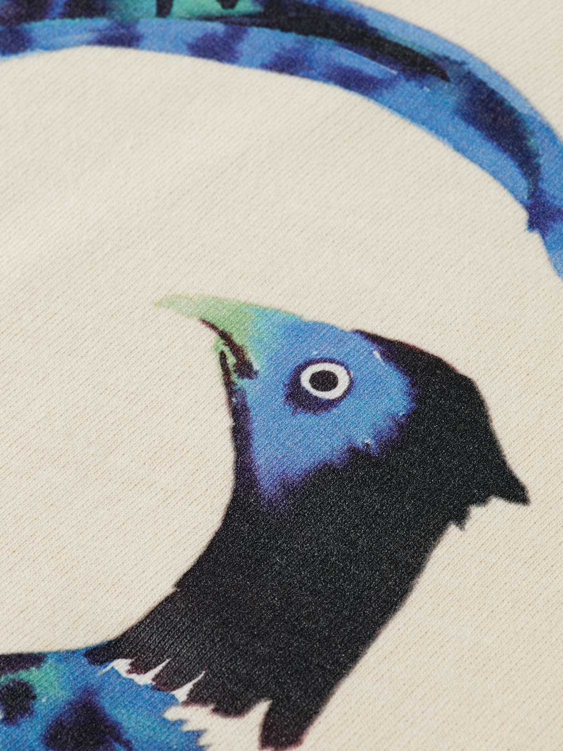 Washed artwork loose sweater