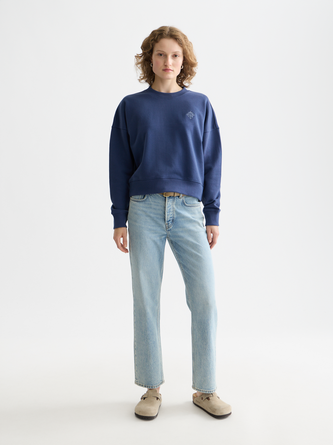 Embroidered logo relaxed fit sweatshirt