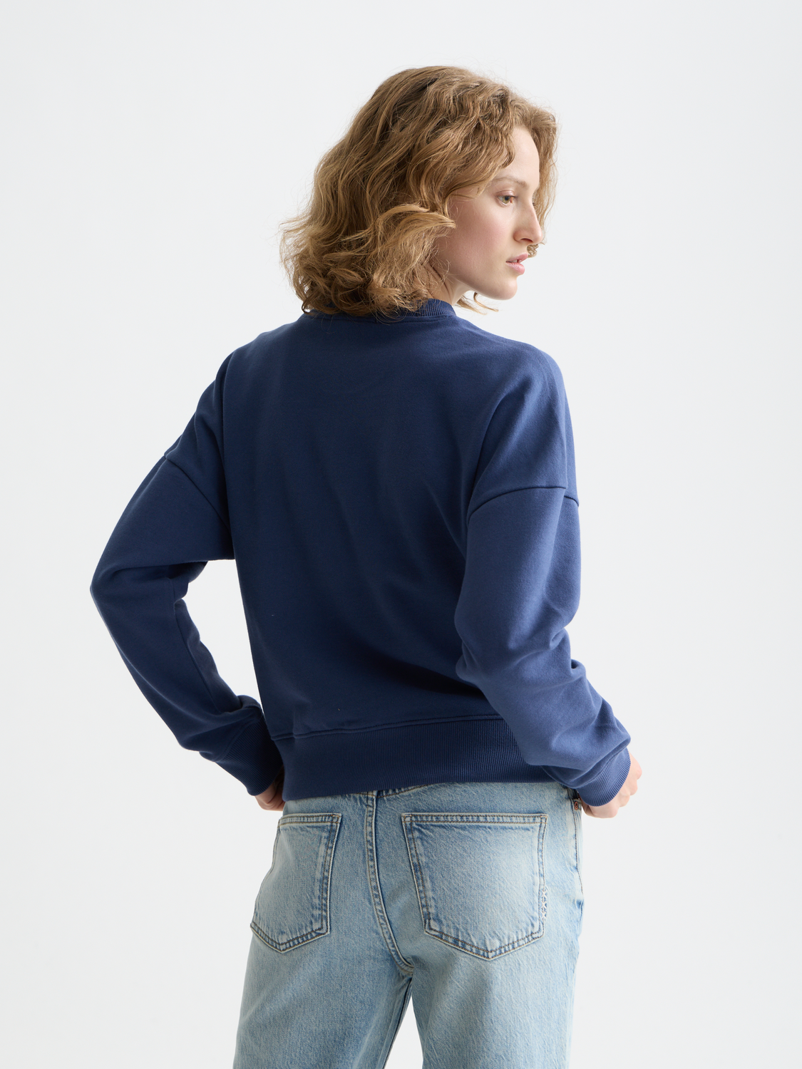 Embroidered logo relaxed fit sweatshirt