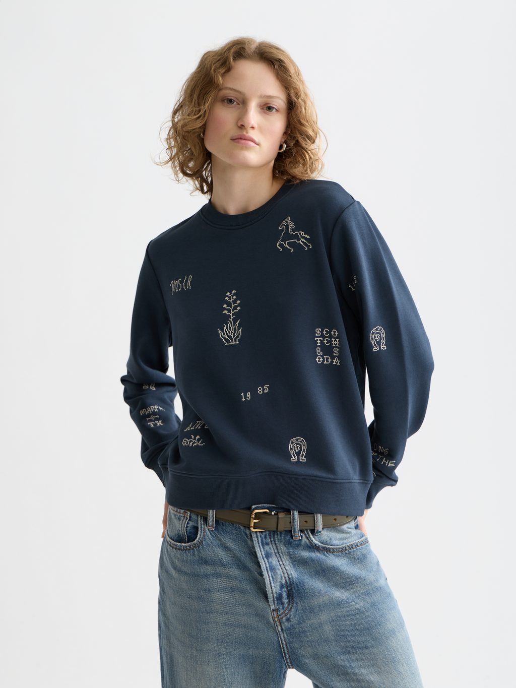 Embroidered sweatshirt