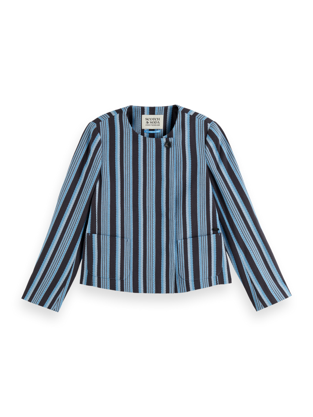 Textured Striped Blazer