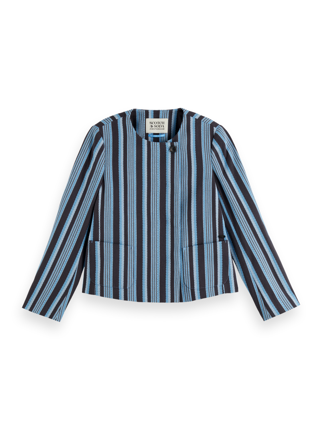 Textured Striped Blazer