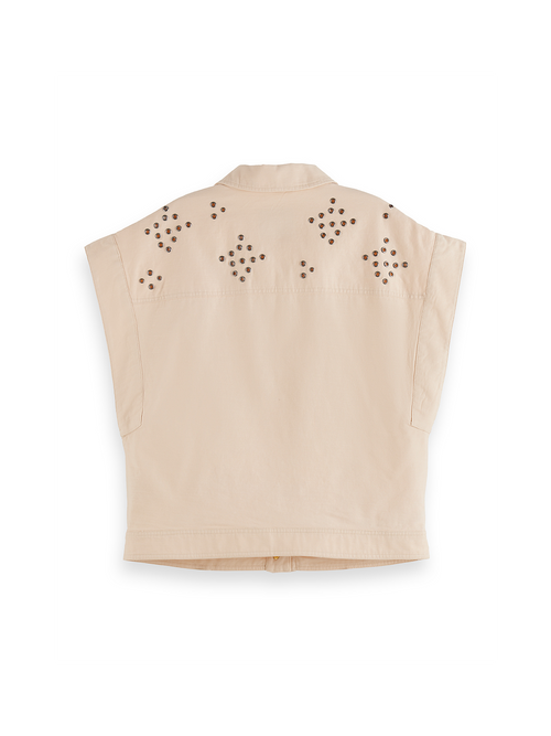 Cotton sleeveless festival jacket