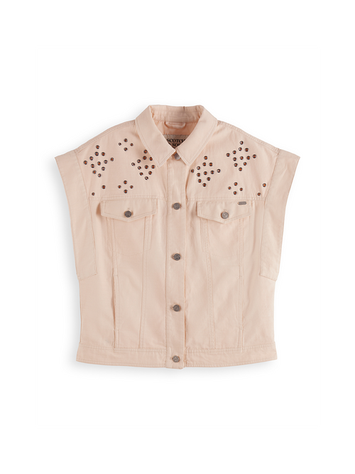 Cotton sleeveless festival jacket