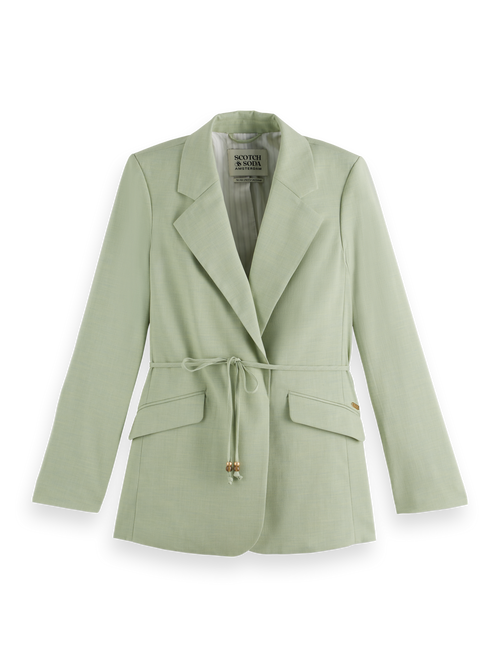 Drapey belted blazer