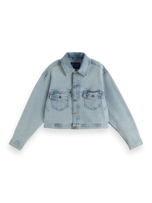 Cropped denim trucker jacket    Blue Story