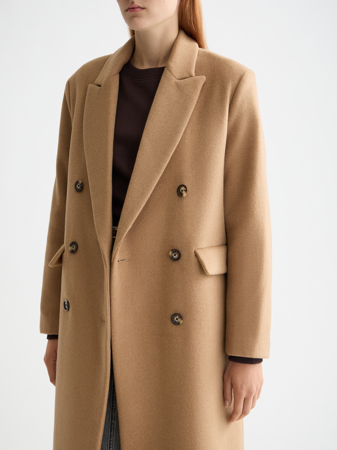 La Redoute Ladies Reefer Coat Button Fastening La Redoute Trench