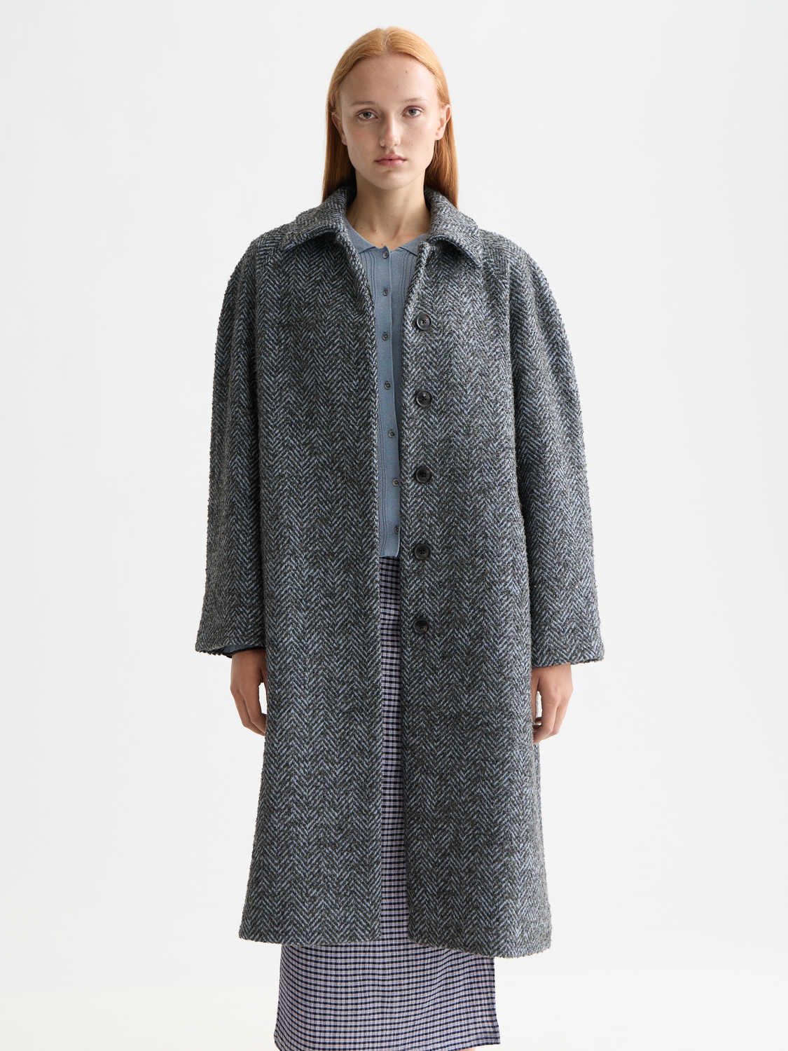 Wool blend carcoat