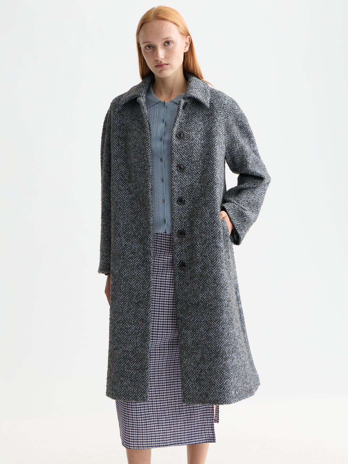 Wool blend carcoat