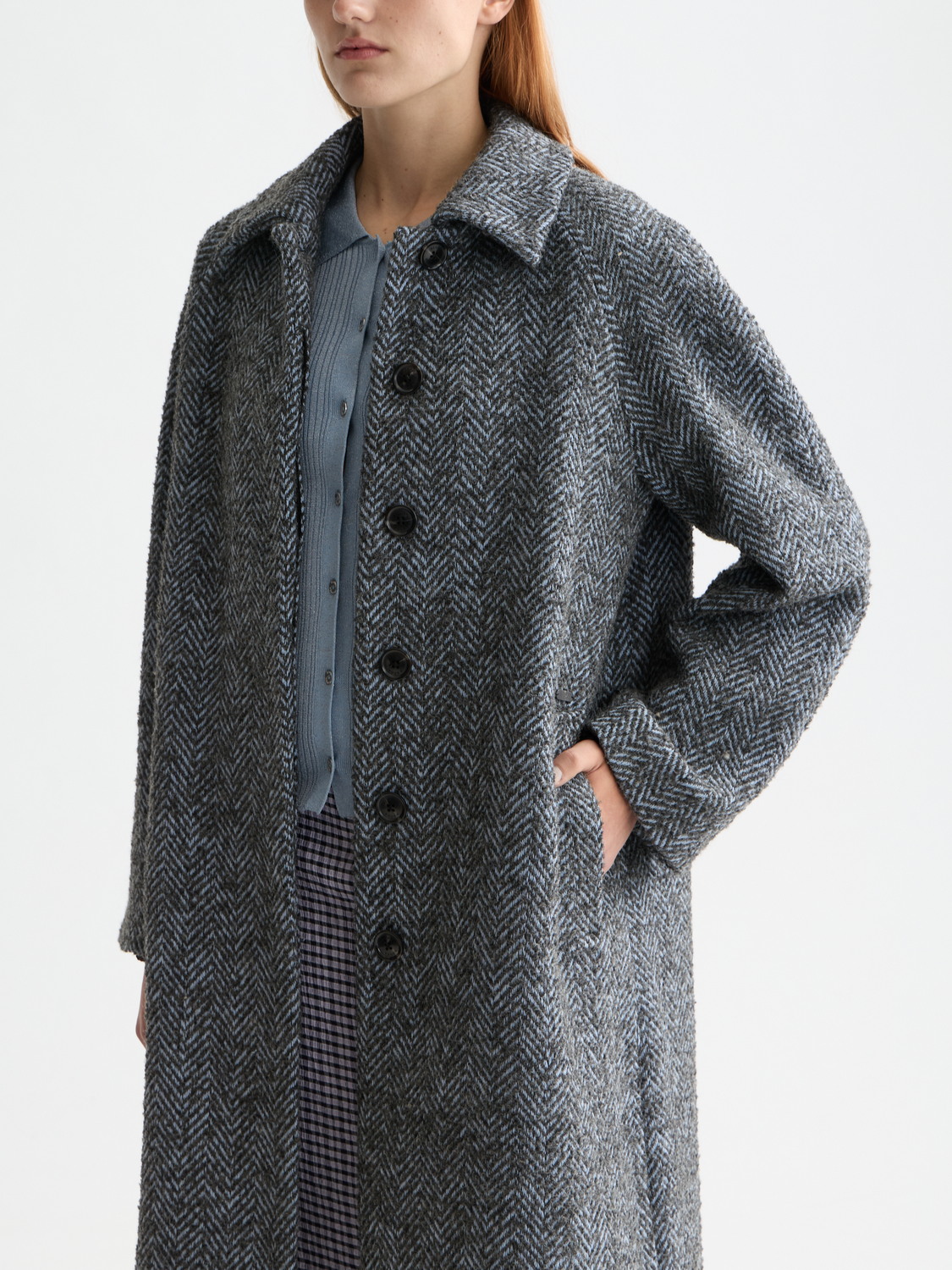 Wool blend carcoat