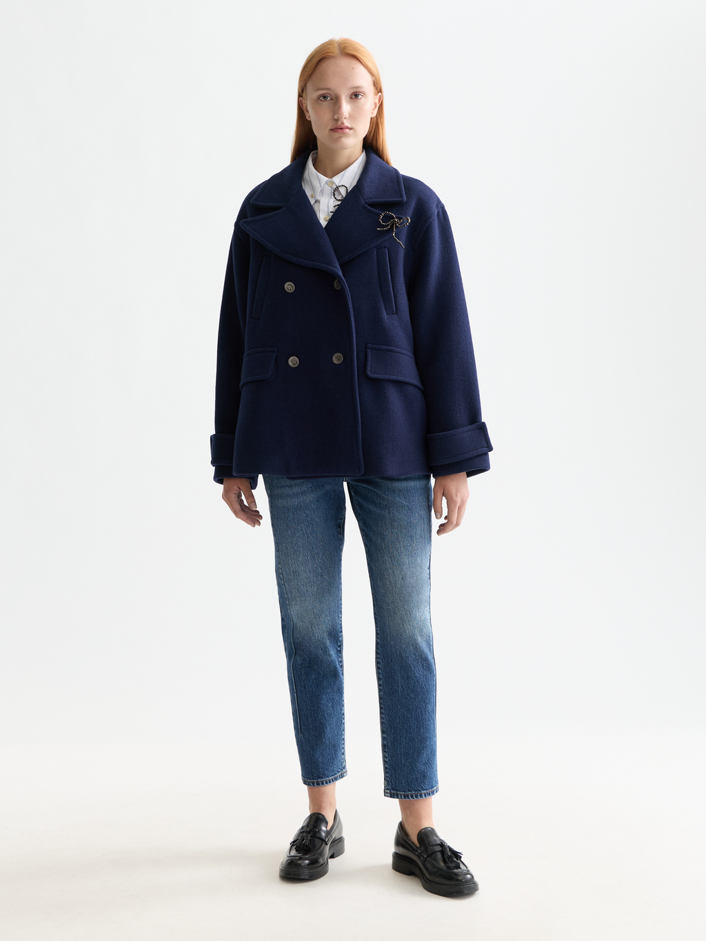Mid length peacoat