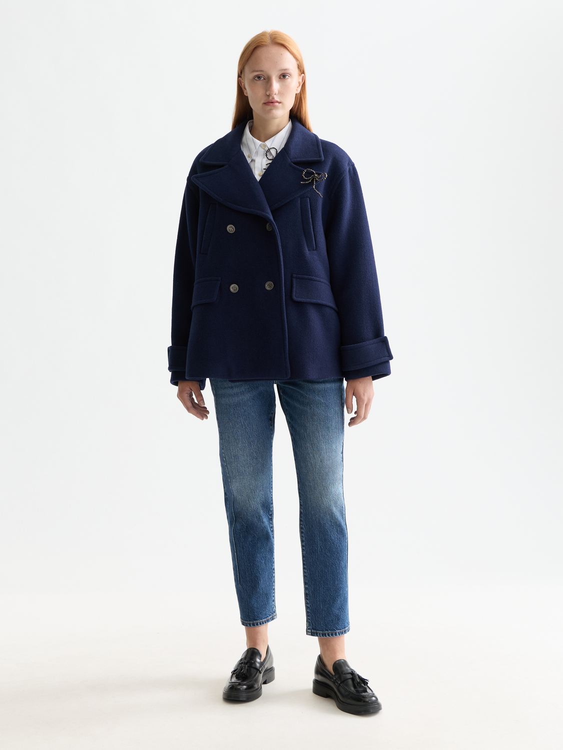 Mid length peacoat