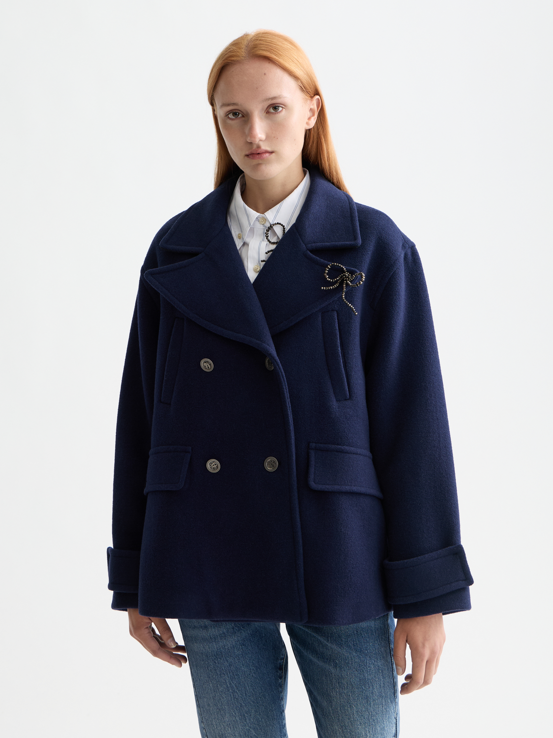 Mid length peacoat