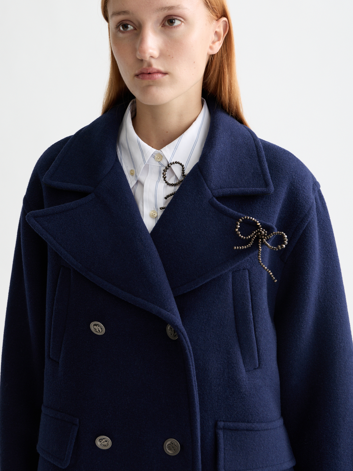 Mid length peacoat