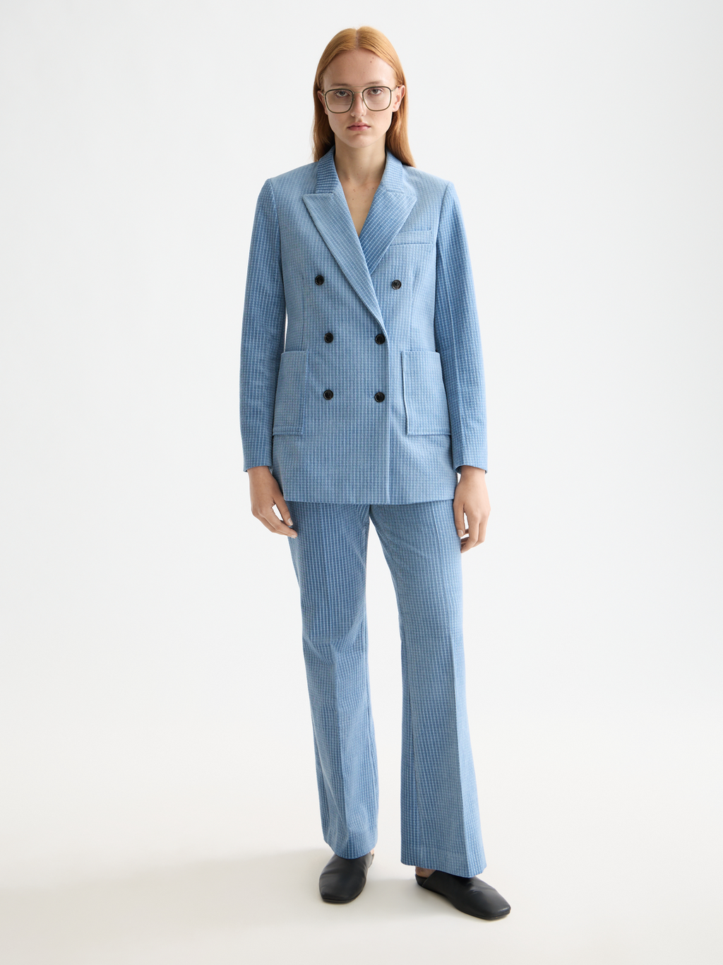 Corduroy double breasted blazer