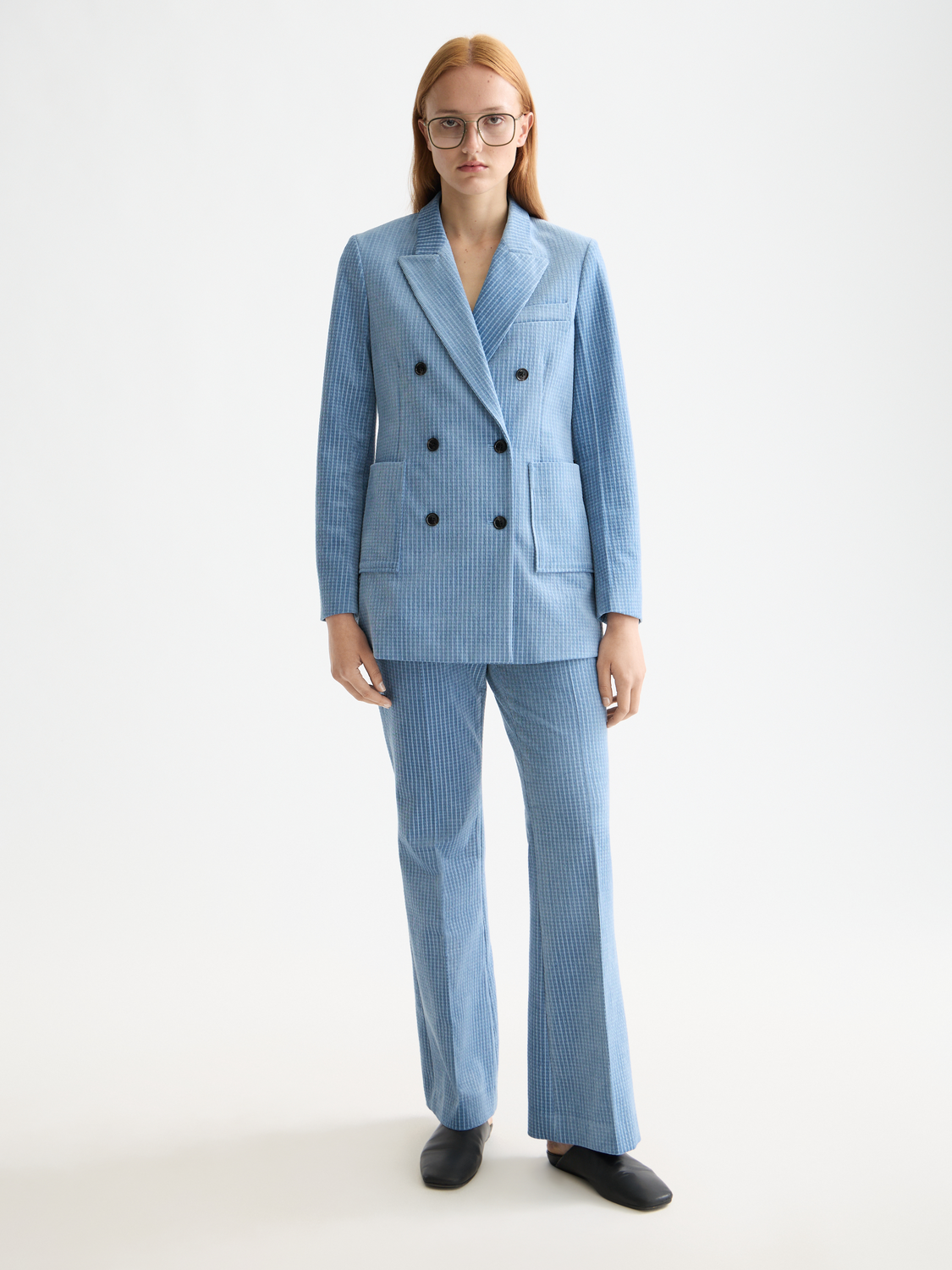 Corduroy double breasted blazer