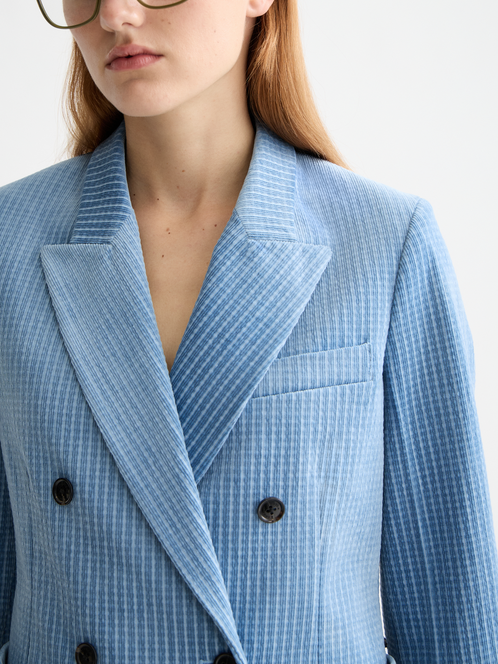 Corduroy double breasted blazer