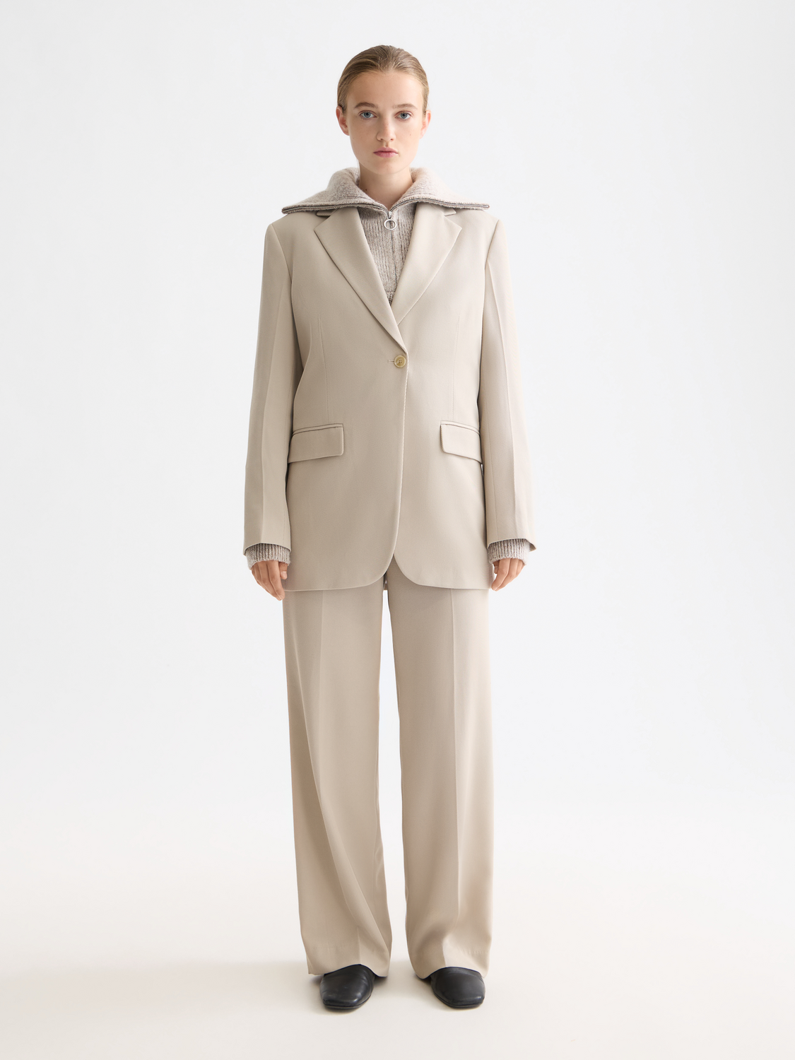 Gabardine single breasted Blazer