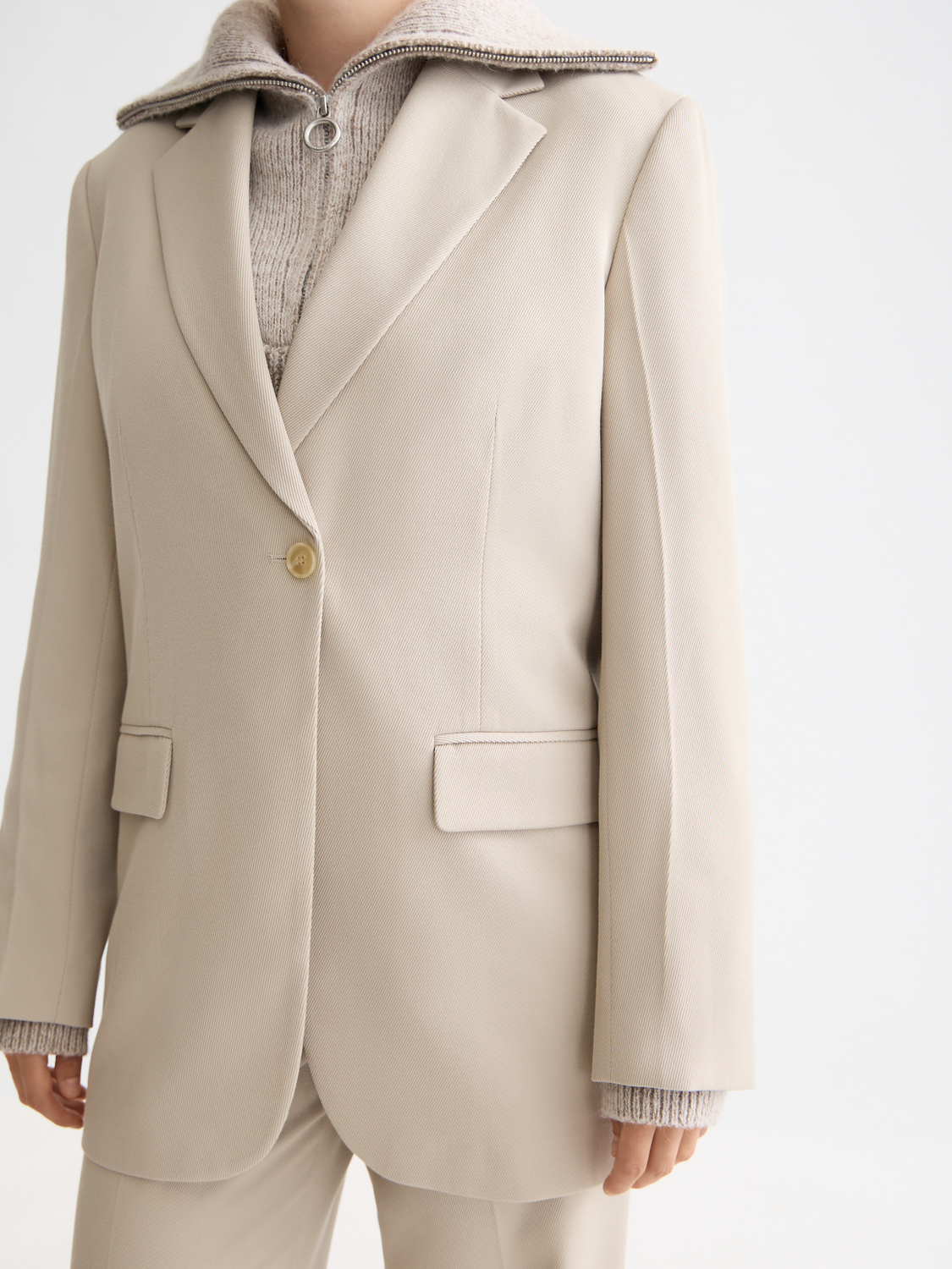 Gabardine single breasted Blazer