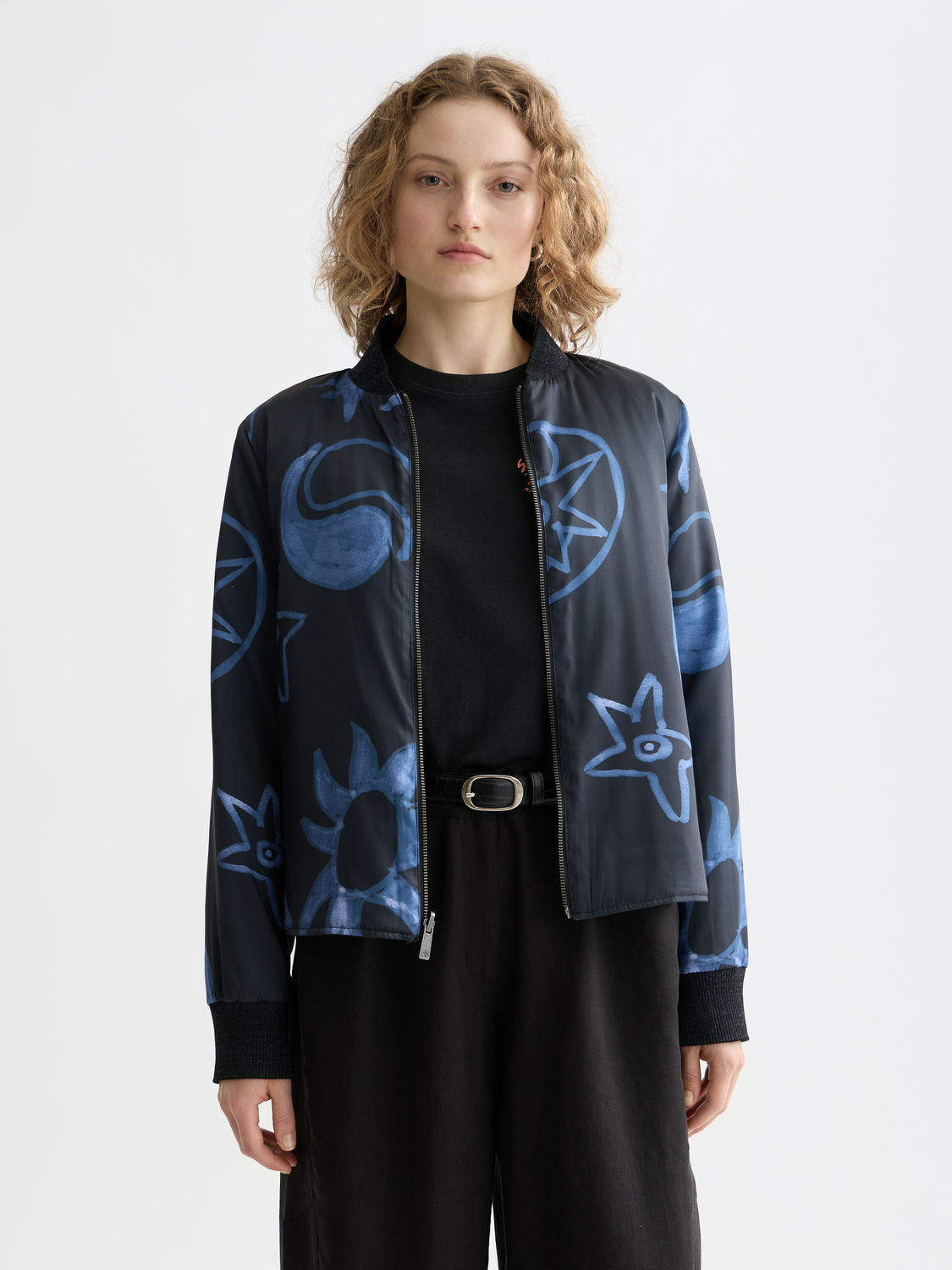 Quilted reversible bomber jacket