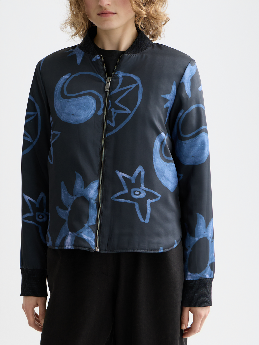 Quilted reversible bomber jacket