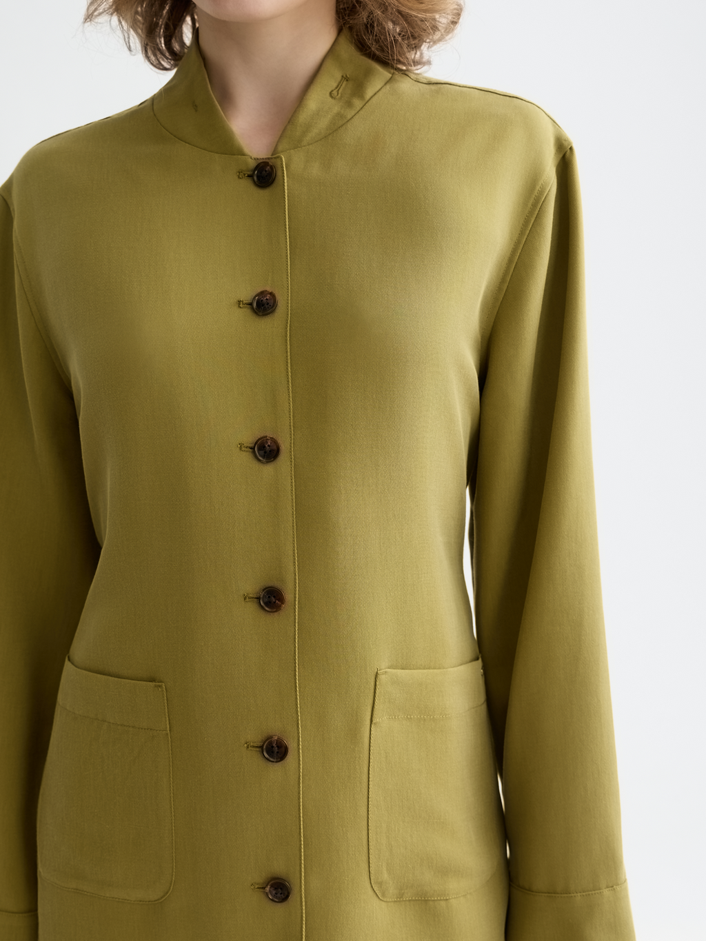 Viscose twill belted blazer