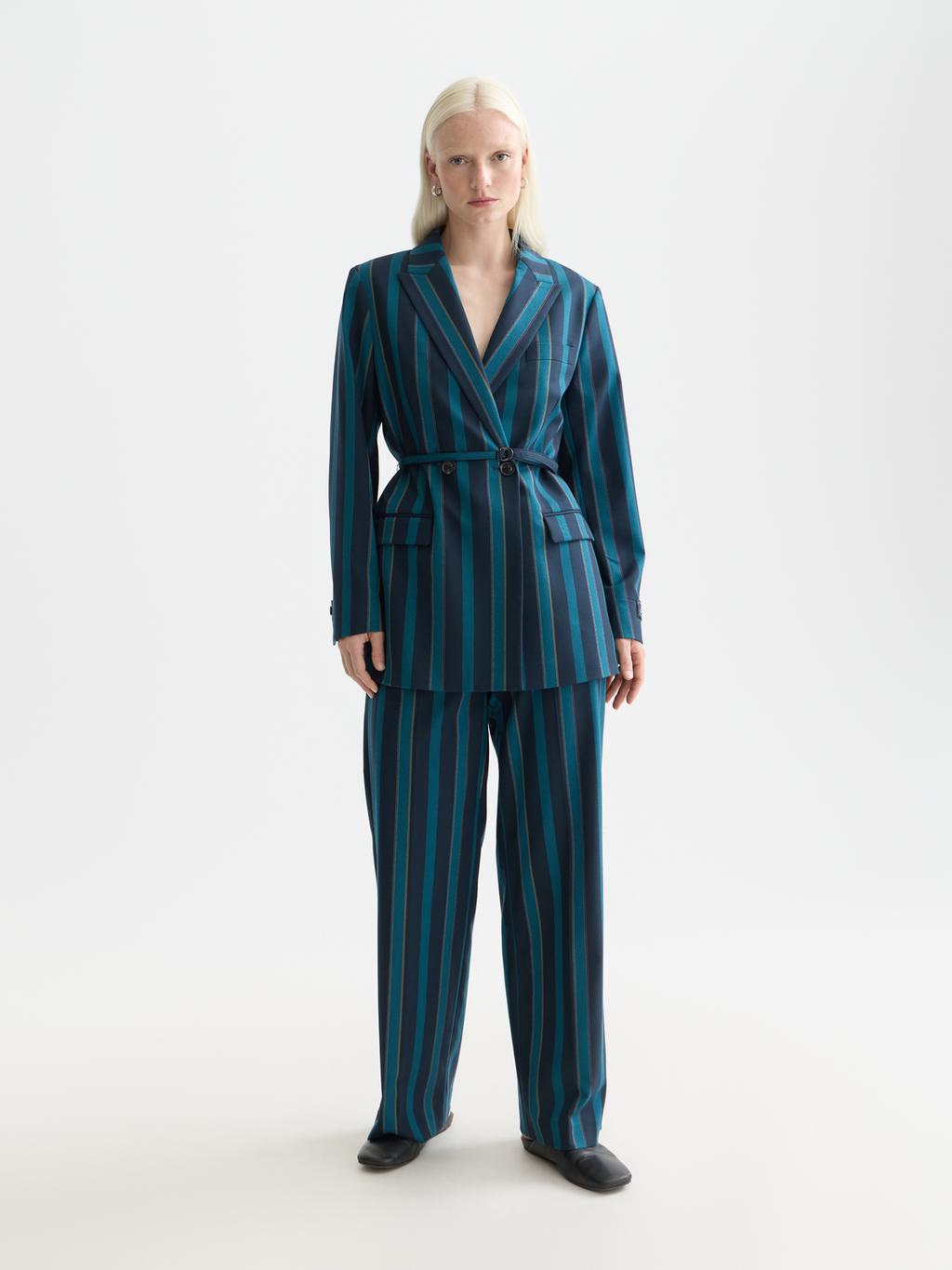 Blanket stripe blazer