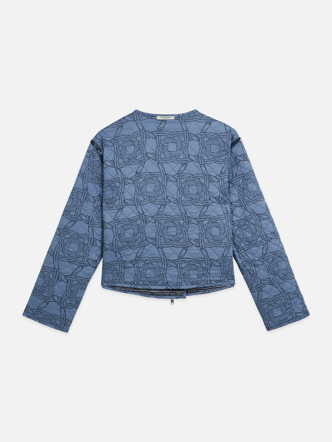 Reversible printed quilted jacket