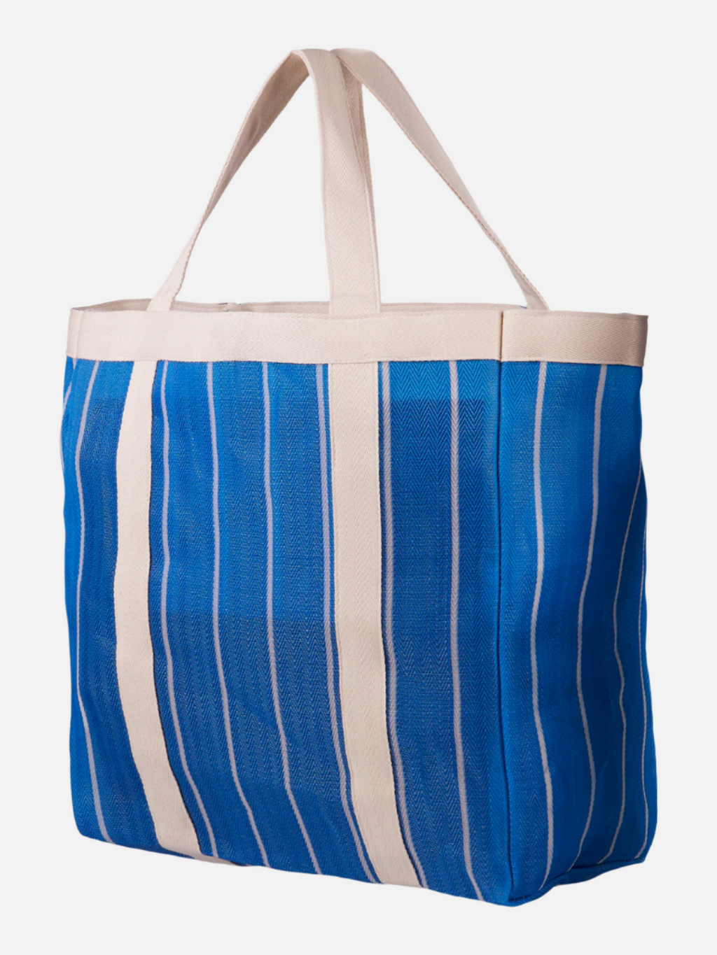 Striped beach bag