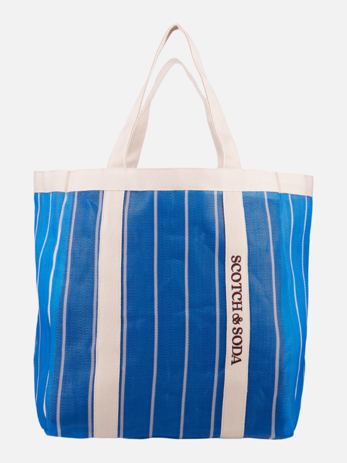 Striped beach bag