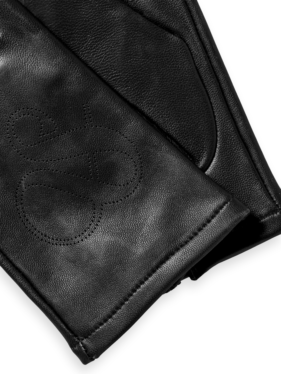 Perforated leather gloves