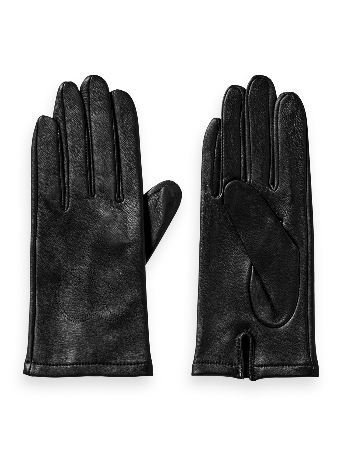 Perforated leather gloves