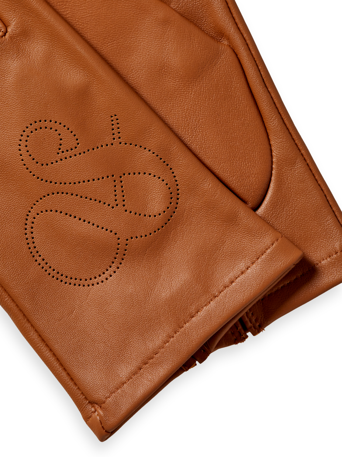 Perforated leather gloves