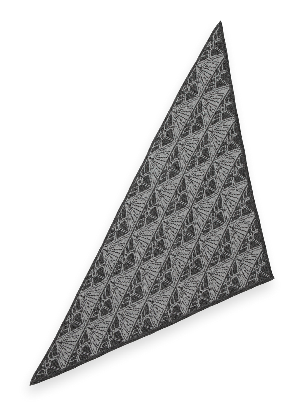 Jacquard knitted triangle scarf