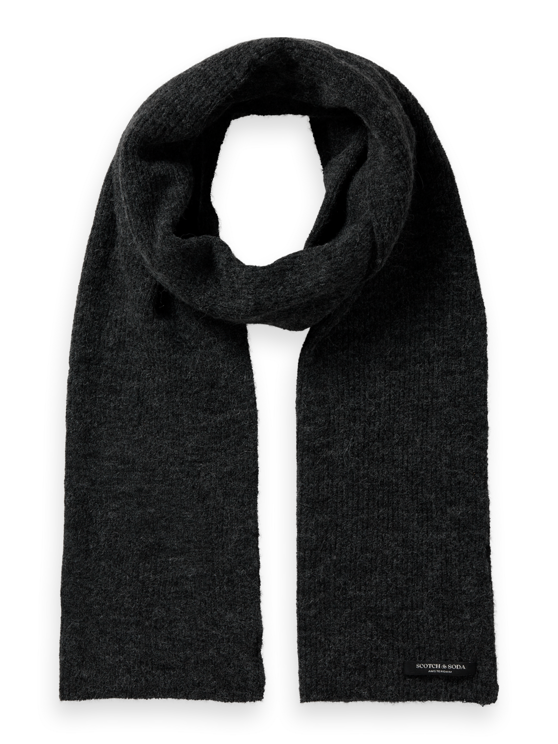 Logo knitted scarf