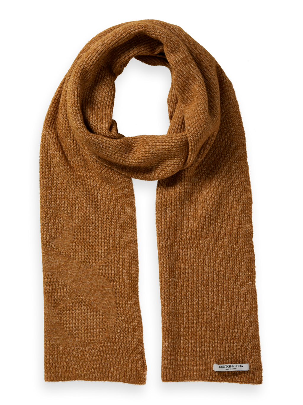 Logo knitted scarf