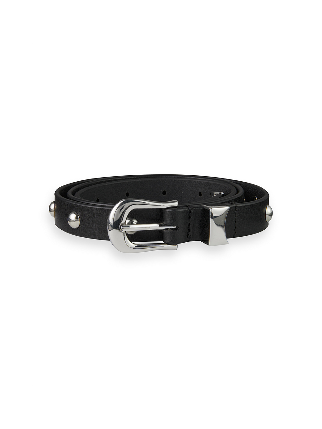 Studded leather belt