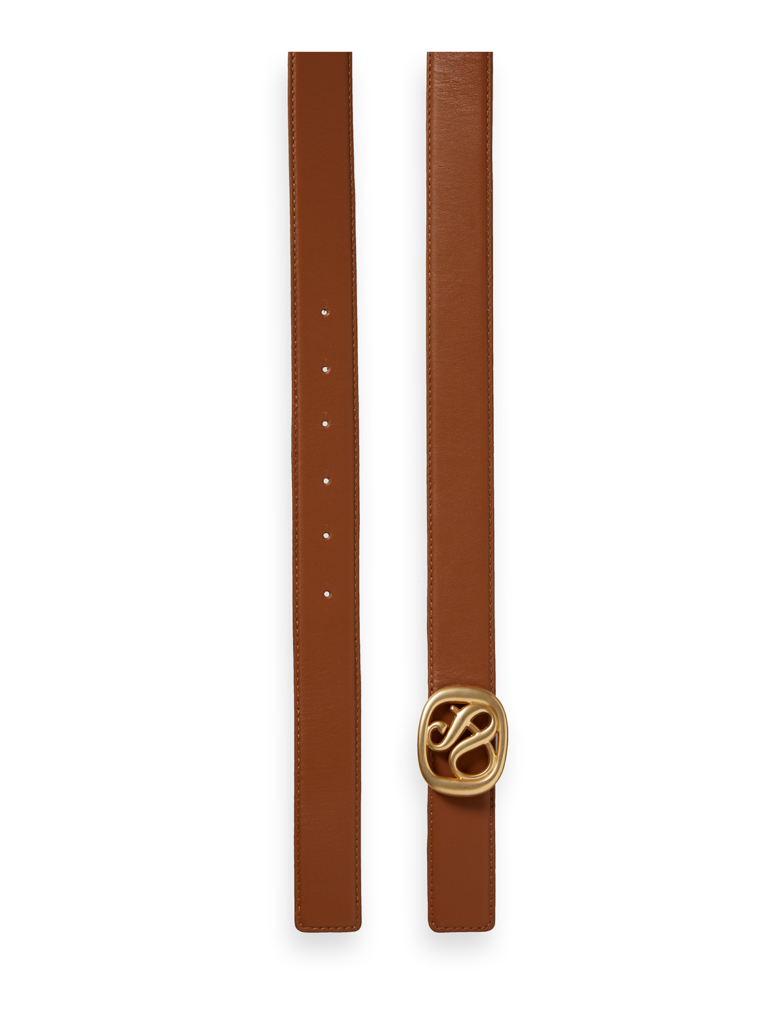 Reversible Ampersand belt - COGNAC