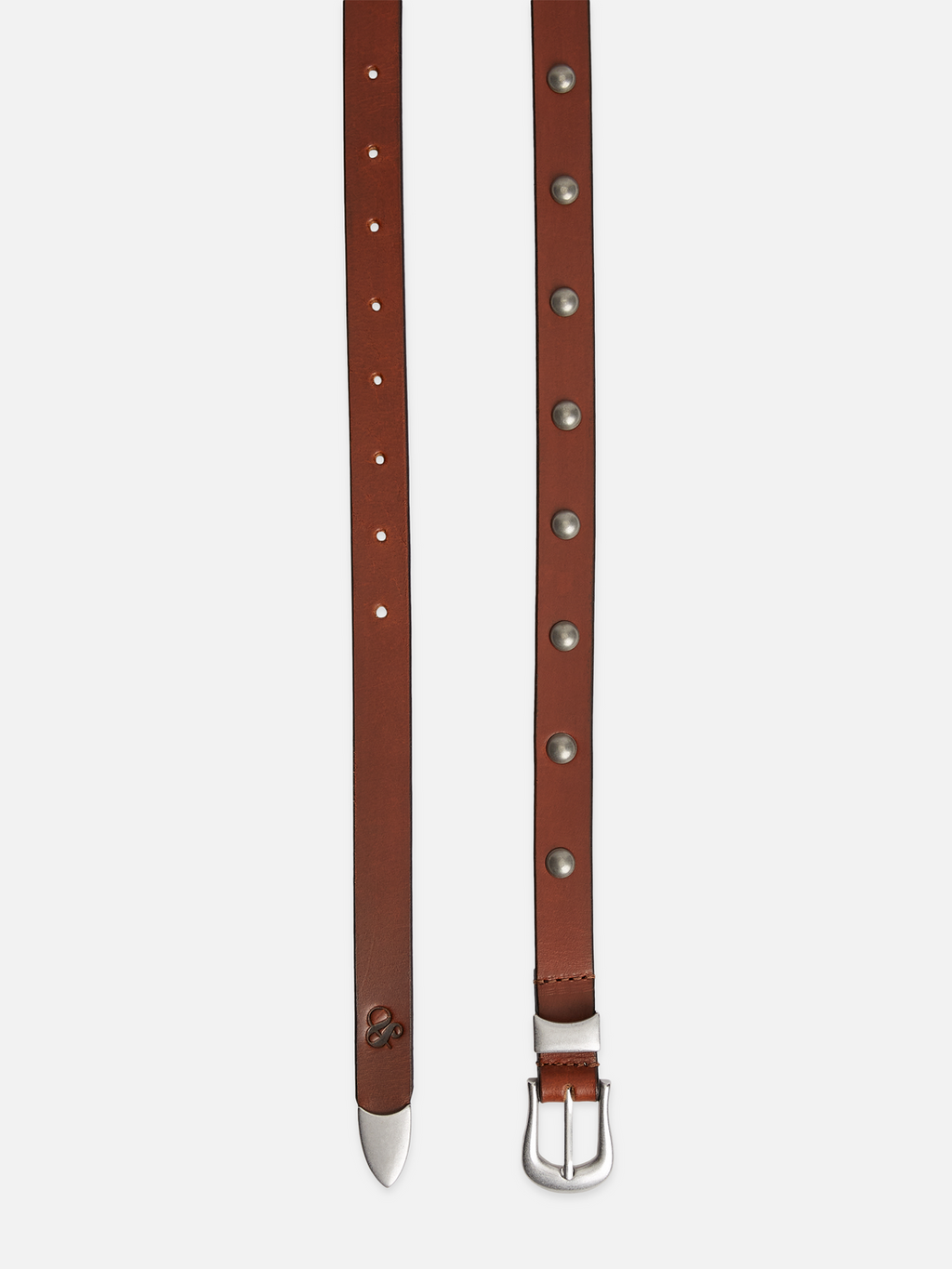 Studded leather belt