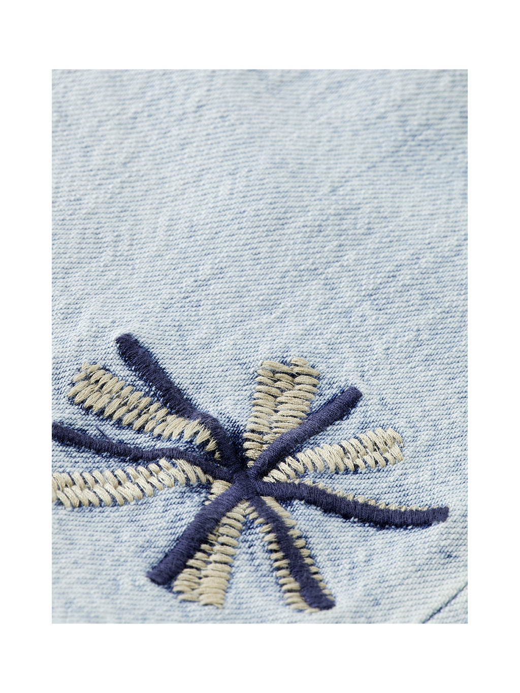 The Ray Embroidered Denim Short